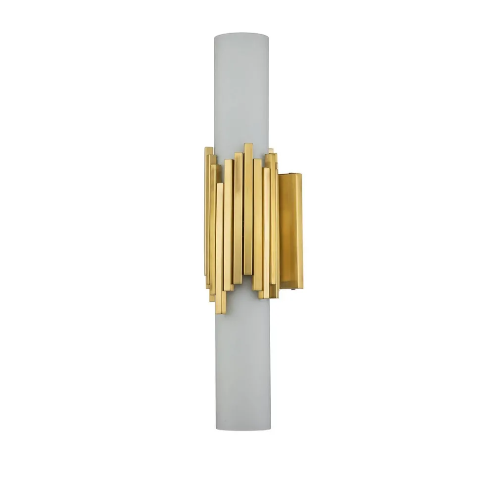 Badezimmerlampe Wand LED G9 55,9 cm hoch Metall Glas IP44