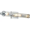 Badezimmerlampe Wand Metall Glas B: 69,1 cm IP44 Chrom