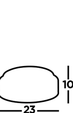 Badezimmerleuchte Decke Ø 23 cm rund Glas Weiß Schwarz IP44