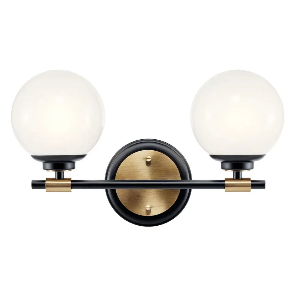 Badezimmerleuchte LED G9 Glas Metall IP44 B:37,3 cm Kugel