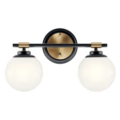 Badezimmerleuchte LED G9 Glas Metall IP44 B:37,3 cm Kugel