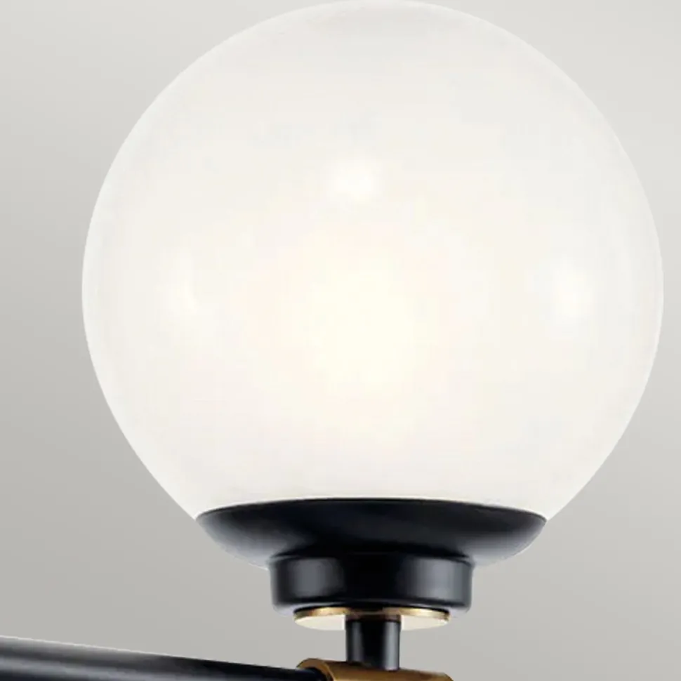 Badezimmerleuchte LED G9 Glas Metall IP44 B:37,3 cm Kugel