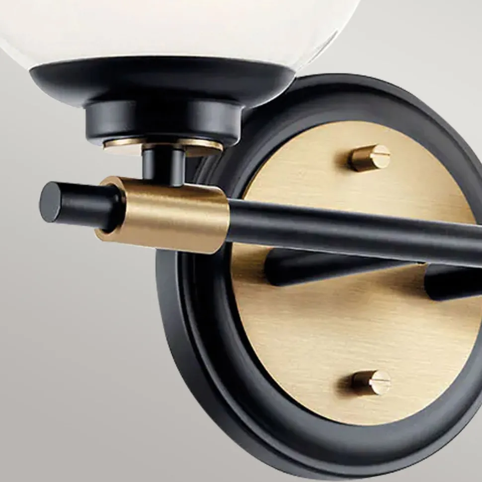 Badezimmerleuchte LED G9 Glas Metall IP44 B:37,3 cm Kugel