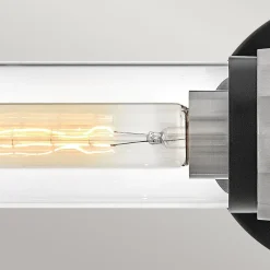 Badezimmerleuchte Metall Glas B: 56,5 cm IP44 E27 2-flammig