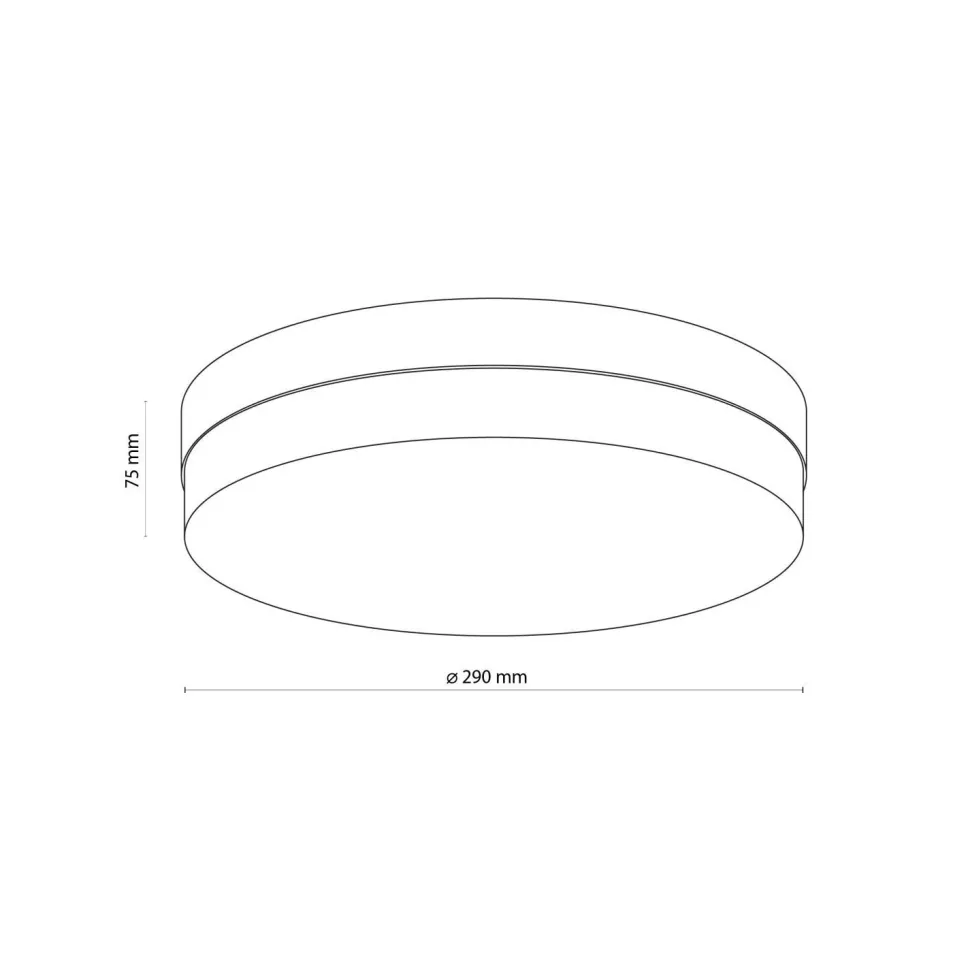 Badlampe Decke IP44 Badezimmer Ø 29 cm rund Weiß Schwarz