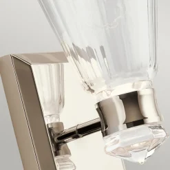 Badlampe LED Metall Glas H: 24,7 cm IP44 3000 K warmweiß