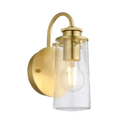 Badlampe Metall Glas E27 IP44 24,4 cm hoch SAIDA