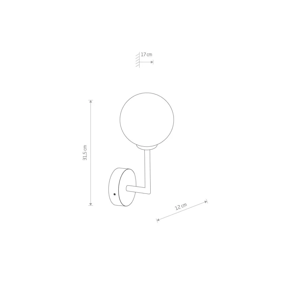 Badlampe Wand IP44 in Messing Weiß G9 Kugelschirm