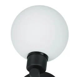 Badlampe Wand IP44 Schwarz Weiß G9 Zugschalter Kugelschirm