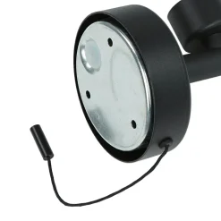 Badlampe Wand IP44 Schwarz Weiß G9 Zugschalter Kugelschirm