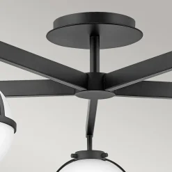 Badleuchte Decke Schwarz Weiß IP44 81,3 cm breit Metall Glas