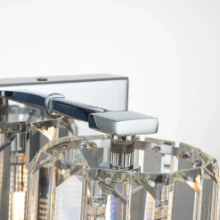 Badleuchte LED G9 Kristall IP44 in Chrom B: 12 cm klein