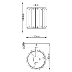Badleuchte LED G9 Kristall IP44 in Chrom B: 12 cm klein