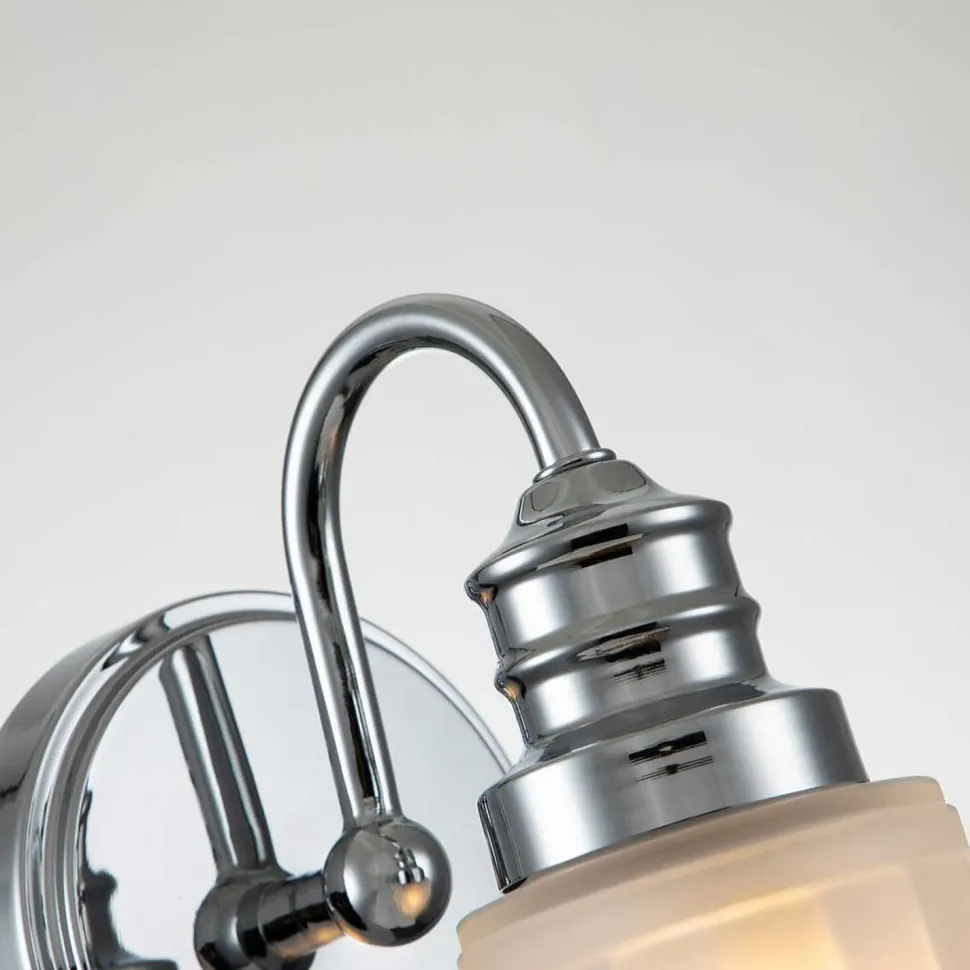 Badleuchte Metall Glas H: 23,7 cm IP44 G9 LED 3000 K