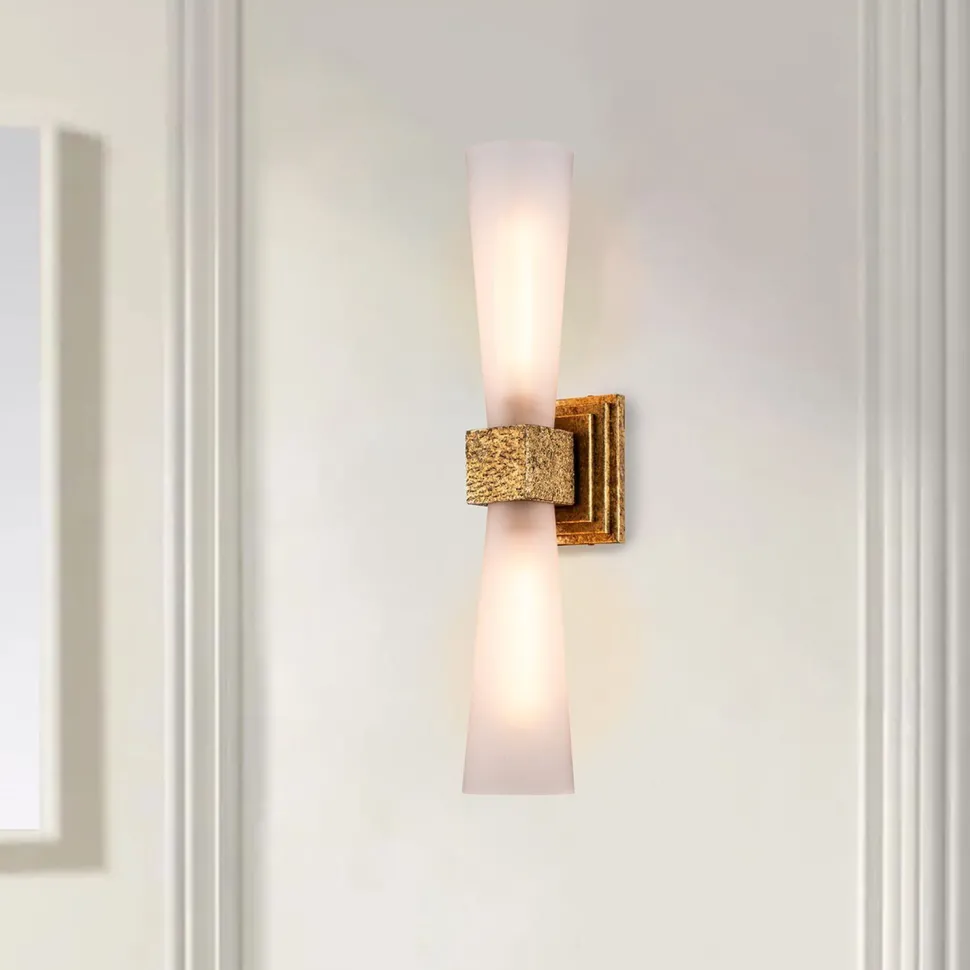 Badleuchte Metall Glas LED G9 66 cm hoch Up Down IP44