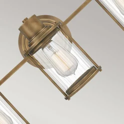 Badleuchte Wand Metall Glas IP44 B: 56 cm 3-flammig länglich