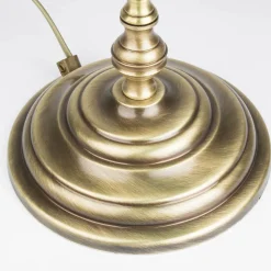 Banker Tischlampe aus Echt-Messing in Bronze