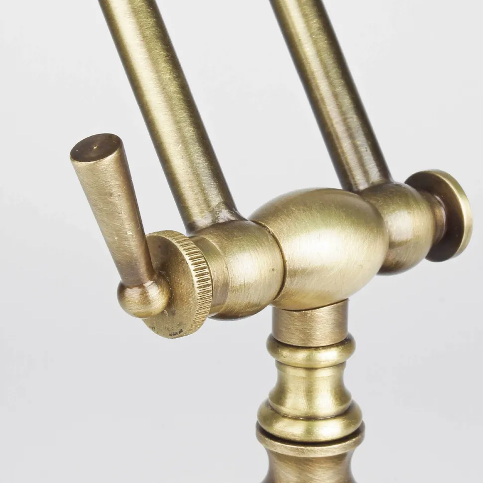 Banker Tischlampe aus Echt-Messing in Bronze