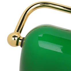 Banker Tischlampe Gold 24K aus Echt-Messing