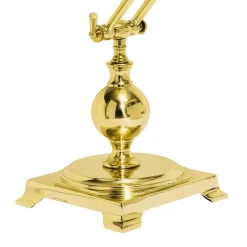 Bankerlampe Messing poliert E14 H: 43 cm Jugendstil