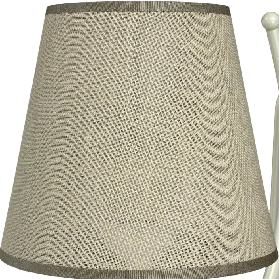 Beige Wandlampe Stoff Landhaus ABUELA Leuchte