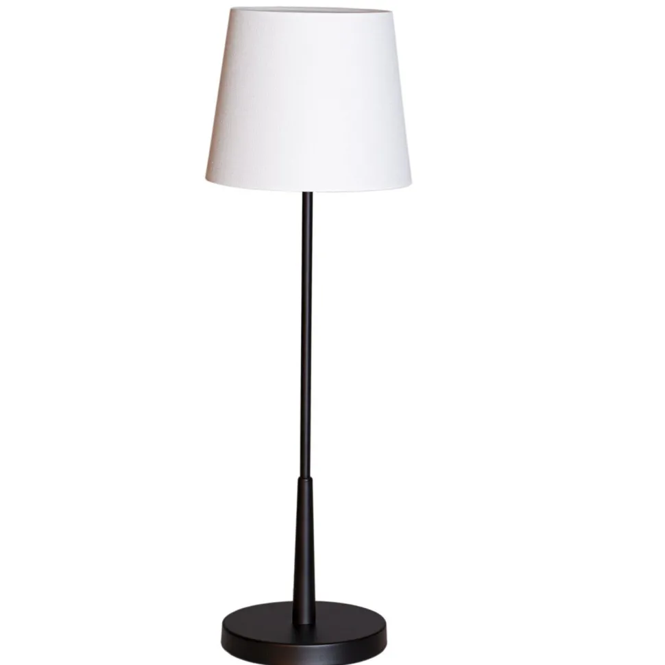 Beistelllampe Schwarz Weiß 68,5 cm E27 Metall Stoff Modern