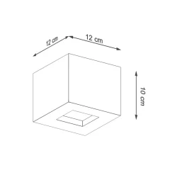 Betonlampe Wand eckig H: 12 cm klein Up Down indirekt