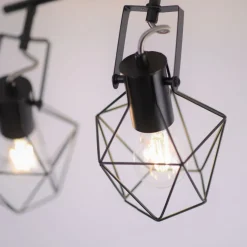 Beweglicher Deckenspot Holz Metall 110 cm E27 Vintage