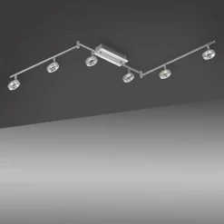 Beweglicher LED Deckenstrahler in Aluminium IP44 188 cm