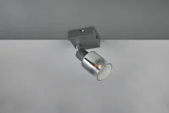 Beweglicher Wandstrahler Rauchglas Metall E14 T:15 cm