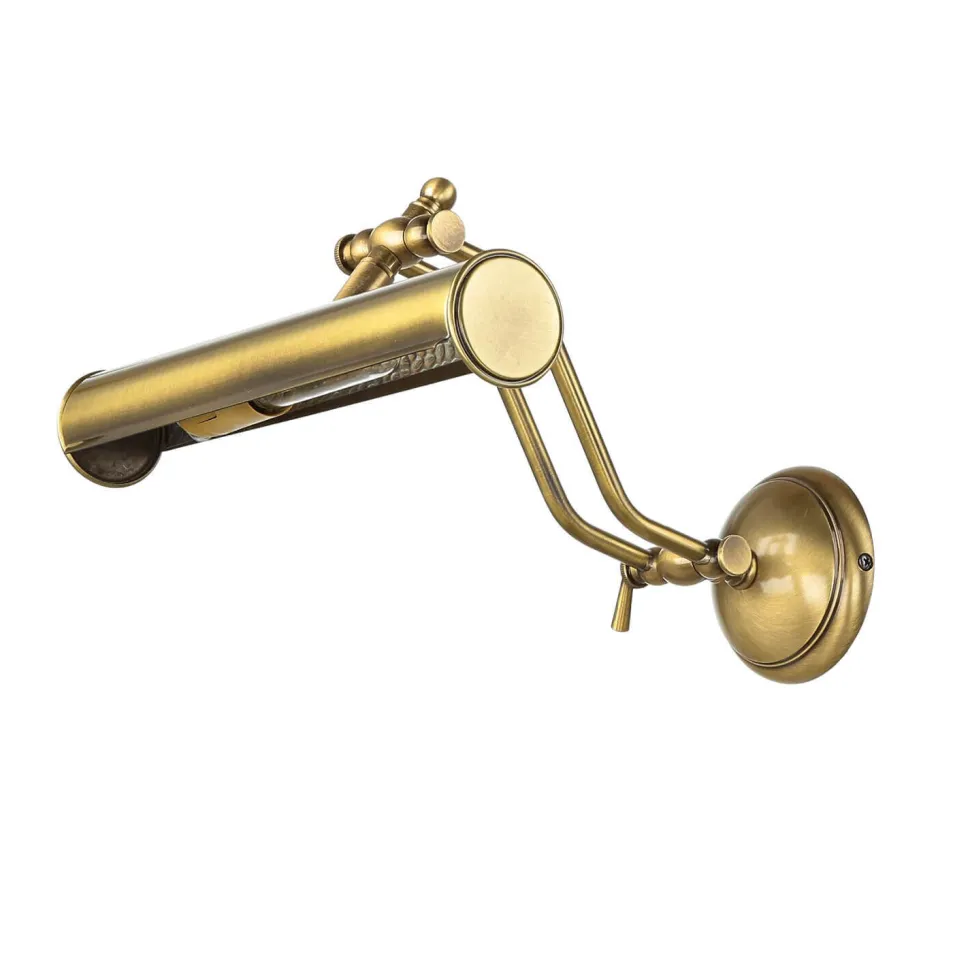 Bilderleuchte Bronze Hell aus Echt-Messing 30cm