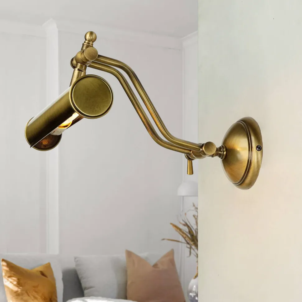 Bilderleuchte Bronze Hell aus Echt-Messing 30cm