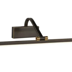 Bilderleuchte LED in Schwarz-Gold Antik 3000 K B: 70 cm lang