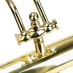 Bilderleuchte Messing in Shabby Weiß Gold