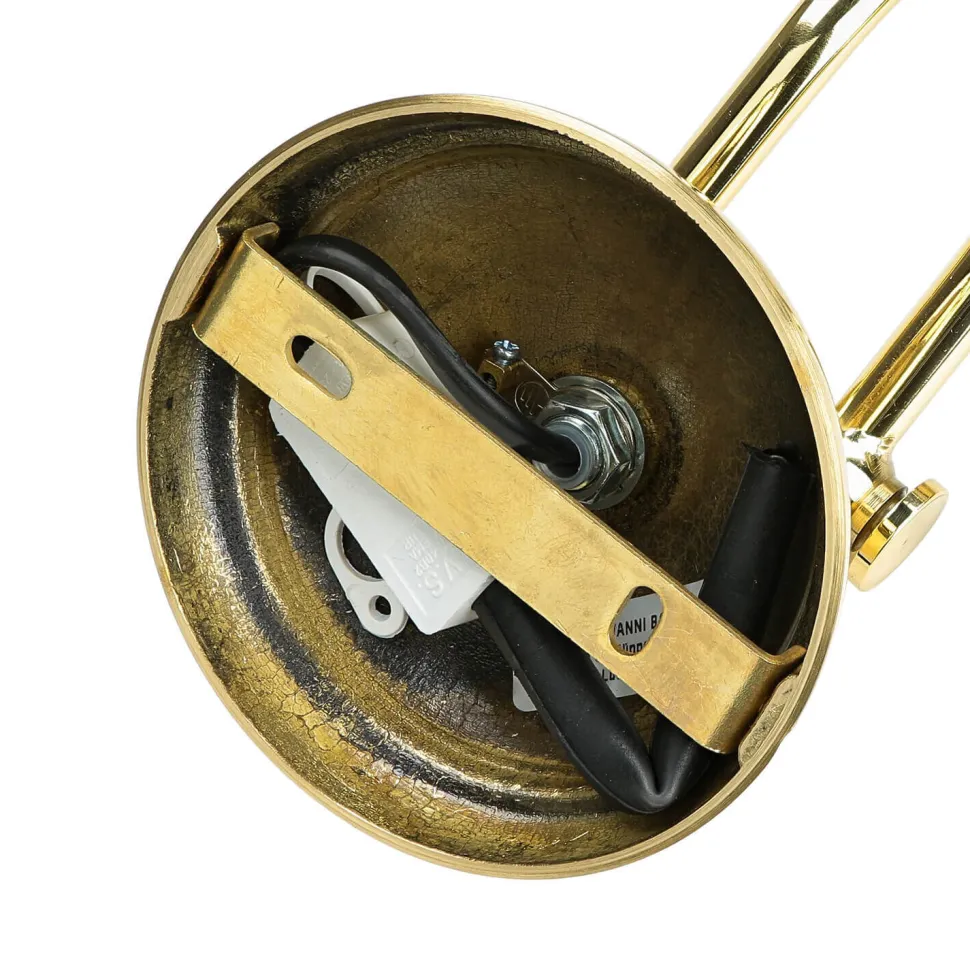 Bilderleuchte Messing in Shabby Weiß Gold