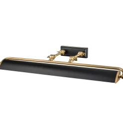 Bilderleuchte Schwarz Messing Antik verstellbar 70 cm PAIGE