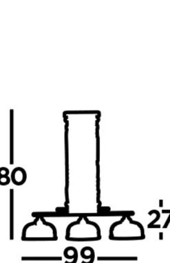 Billardleuchte Esstisch B: 99 cm in Messing antik 3x E27