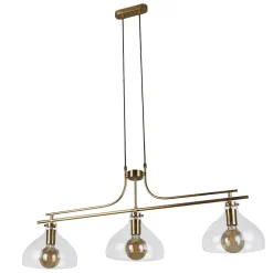 Billardleuchte Vintage 3-flammig B: 110 cm E27 in Messing