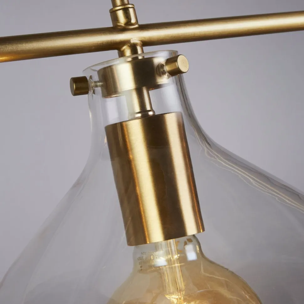 Billardleuchte Vintage 3-flammig B: 110 cm E27 in Messing