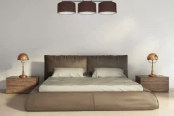 Blendarme Deckenlampe Stoff Schwarz Braun E27 L:100 cm