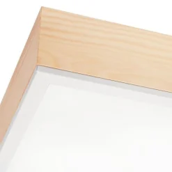 Blendarme Deckenleuchte Glas Holz Pinie E27 L:48 cm