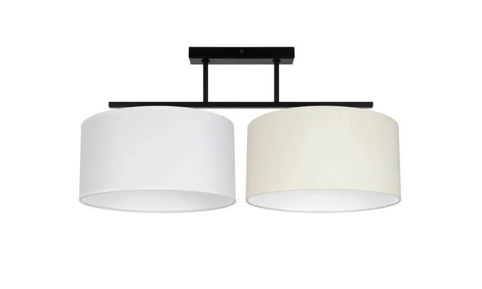 Blendarme Deckenleuchte Stoff Weiß Ecru E27 L:70 cm