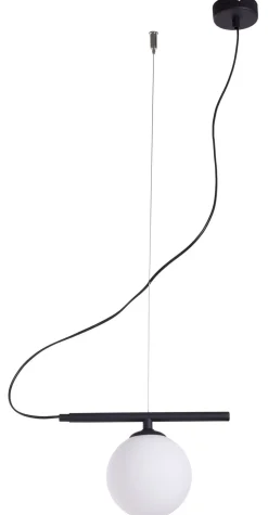 Blendarme Hängelampe Glas Metall E14 in Schwarz Weiß