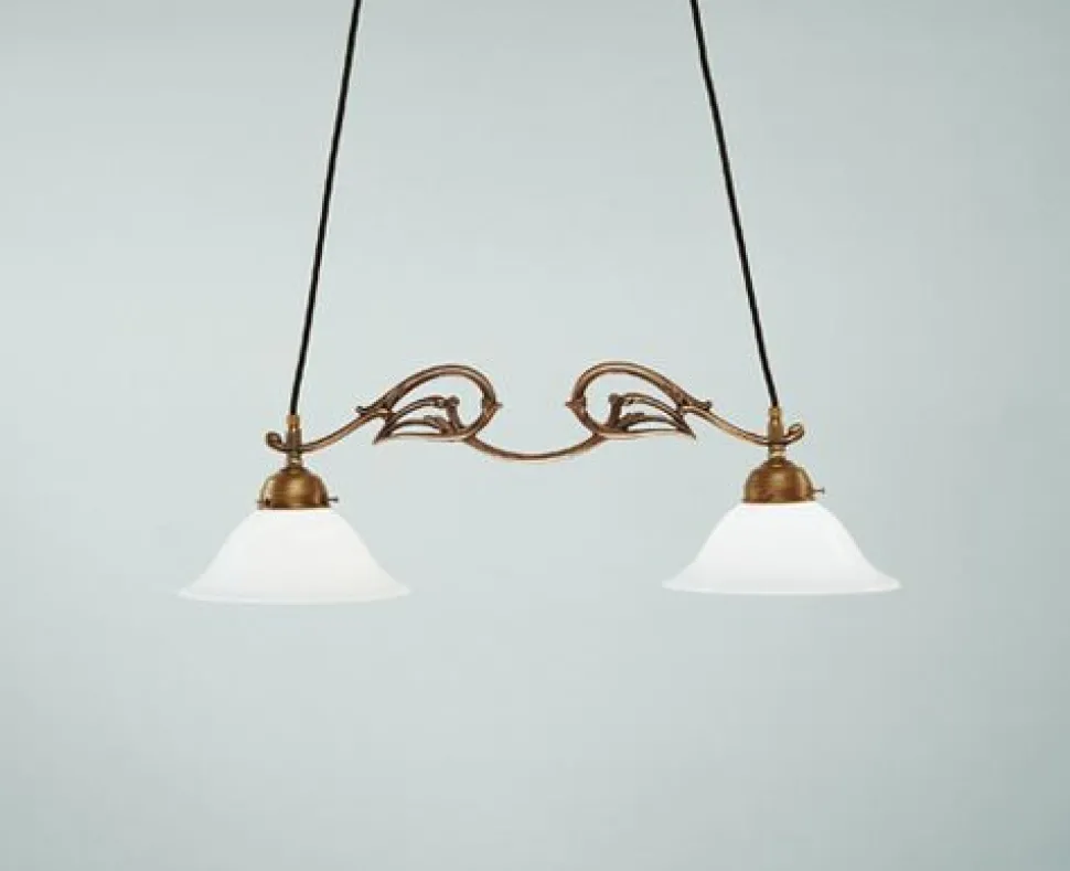 Blendarme Hängelampe Messing Glas Ornamente E27 68 cm