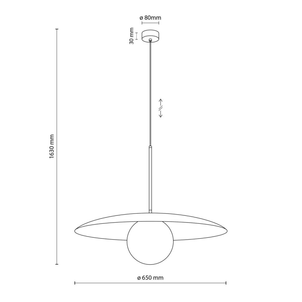 Blendarme Hängelampe Ziegelrot Metall Glas E27 Ø65 cm