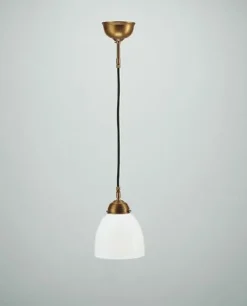 Blendarme Hängeleuchte Berliner Messing Glas E27 Ø15 cm