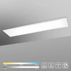 Blendarme LED Deckenlampe in Chrom 120 cm IP44 dimmbar