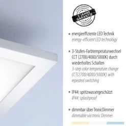 Blendarme LED Deckenlampe in Chrom 120 cm IP44 dimmbar