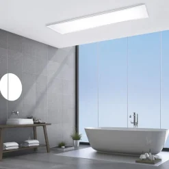 Blendarme LED Deckenlampe in Chrom 120 cm IP44 dimmbar