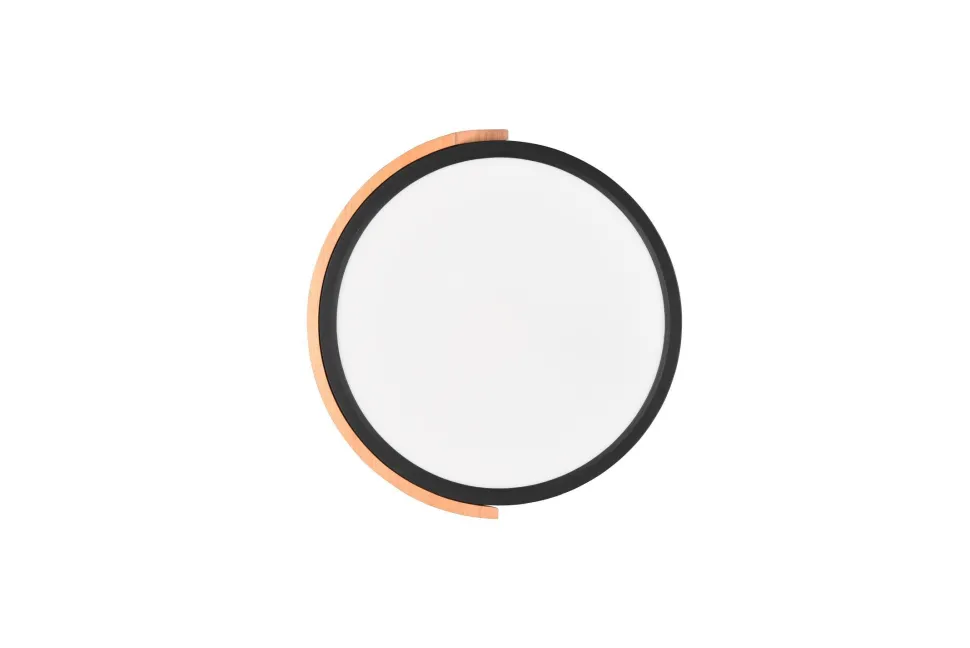 Blendarme LED Deckenlampe Holz rund Ø31,5 cm Schwarz